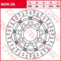TRW LUCAS ZF ДИСК ТОРМОЗНИЙ ПЕРІД HONDA CBR 900RR FIREBLADE '00-'03 (330X94X5MM)