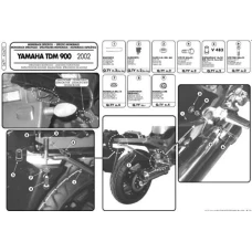 KAPPA СТЕЛАЖ БАГАЖНИКА ЦЕНТРАЛЬНОГО YAMAHA TDM 900 (02-14) ( БЕЗ ВІНІЛ )