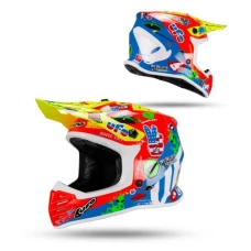 UFO 2026/01 ШОЛОМ KOREY CROSS DZIECIECY / JUNIOR / KID КОЛІР NIEBIESKI/CZERWONY/ZOLTY NEON РОЗМІР L (ECE 22R06) - KOLEKCJA 2026