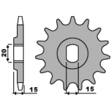 ПЕРЕДНЯ ЗІРКА PBR CHT 1170 14 18NC MOTO MORINI 350 (83-87) (LANC. 530)