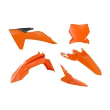 RACETECH (RTECH) 2024/12  PLASTIC KIT 5 PCS  KTM ПОМАРАНЧЕВИЙ КОЛІР - BLACK KTM SX 65 2024=>2025