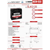 BS АКУМУЛЯТОР SLA12-20 (FA) (SLA12-18) 12V 20AH 182X77X168 BEZOBSLUGOWY - ZALANY (180A) (4)