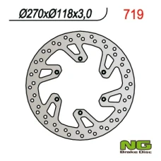 NG ДИСК ТОРМОЗНИЙ ПЕРІД SUZUKI DRZ 400 E/S 00-09, RM 125/250 96-08, YAMAHA YZ/YZF/WR (270X118X3,0MM) (6X6,5MM)