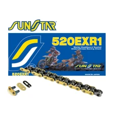 SUNSTAR ЛАНЦЮГ 520EXR1-108G ENDURO DO 450 CCM (DG RING) КОЛІР ЗОЛОТИЙ (520VT2) ВІДКРИТИЙ + ЗАСТІБКА (520EXR1108G)