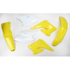 UFO КОМПЛЕКТ ПЛАСТІКОВ SUZUKI RMZ 250 '04-'06 КОЛІР OEM (BIALY/ZOLTY) (SU403E999)