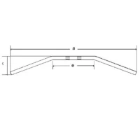 TRW LUCAS КЕРМО СТАЛЬНИЙ 22MM DRAGBAR MEDIUM КОЛІР ЧОРНИЙ