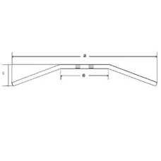 TRW LUCAS КЕРМО СТАЛЬНИЙ 22MM DRAGBAR MEDIUM КОЛІР ЧОРНИЙ