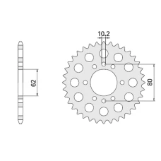CHT ЗІРОЧКА ЗАД 843 49 YAMAHA DT 80 LC (843-49)