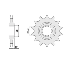 ПЕРЕДНЯ ЗІРКА CHT 823 13 (A4250823130) HUSQVARNA / HUSABERG (82313JT) (LANC. 520)