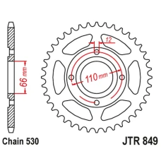 ЗАДНЯ ЗІРКА JR 849 38 YAMAHA RD 250 '77-78, RD 400 '76-78 (84938JT) (LANC. 530)