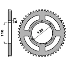 ЗАДНЯ ЗІРКА PBR 4390 56 F HM 50 (CRF 50) (LANC. 428)