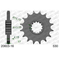 AFAM 2026/04 ШЕСТЕРНЯ ПЕРІД 347 16 Z ГУМА HONDA CBR 1000RR '04-'16, CBF 1000, CBR 900/929/954 (JTF333.16RB) (LANC. 530)