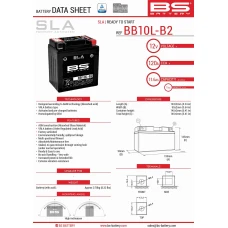 BS АКУМУЛЯТОР BB10L-B2 (FA) (YB10L-B2,YB10L-A2) 12V 11AH 136X91X146 BEZOBSLUGOWY - ZALANY (160A) (4) - ЗАМІНЮЄ 300834