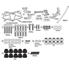 KAPPA 2024/06 СТЕЛАЖ KUFROW БОКОВИХ MONOKEY CAM SIDE BMW F 900 GS '24-, ПІД KUFRY KFR K'FORCE АЛЮМІНІЙ