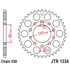 ЗАДНЯ ЗІРКА JR 334 47 HONDA CB 750F '80-'82 (33447JT) (LANC. 530)
