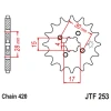 JT ЗІРОЧКА ПЕРІД 255 17 HONDA MTX\/MBX\/XR 80 (25517JT) (LANC. 420) - зображення 1
