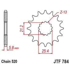 JT ШЕСТЕРНЯ ПЕРІД Z ГУМА BENELLI TRK 702 / X ЄВРОПА 5 '23-'24 (LANC. 520)