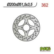 NG ДИСК ТОРМОЗНИЙ ЗАД YAMAHA YFM 350/ YFZ 450 03-04 (200X51X3,5) (4X8,5MM)
