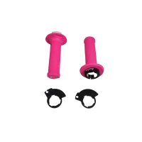 DOMINO ПЕРЕМИКАЧІ (GRIPY) ВИКЛЮЧЕНИЙ ROAD D-LOCK NA ОДНА ТРОС 2T (Z ADAPTERAMI ROLGAZU - KTM, HUSQVARNA, GASGAS, HONDA, KAWASAKI, SUZUKI, YAMAHA I ІНШІ) КОЛІР КОЛІР РОЗОВИЙ