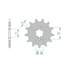 AFAM 2026/06 ШЕСТЕРНЯ ПЕРІД 2153 13 APRILIA RS/RX 50 '06-'11, DERBI GPR 50 '06-'13, SENDA 50R/SM '06-'20, GILERA RCR/SMT 50 '06-'19 (LANC. 420) (JTF1129.13) - ЗАМІНЮЄ JTF1128.13 I JTF1127.13