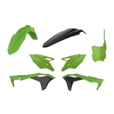 POLISPORT КОМПЛЕКТ ПЛАСТІКОВ KAWASAKI KX 250F '17-'20 W КОМПЛЕКТІ TABLICA ПЕРІД (8665900001) КОЛІР ZIELONO ЧОРНИЙ