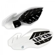 UFO КРИШКИ RAK (РУЧКА) FLAME HUSQVARNA TC/TE 125 '14-'20, FC '16-'20 КОЛІР BIALY/CZARNY (Z КРІПЛЕННЯМИ)