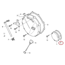ATHENA ПРОКЛАДКА ПРАВОГО DEKIELKA ДВИГУНА HONDA CB 750 SEVEN FIFTY '92-'03, CBX 750 '84-'95, CBR 1000F '87-'93