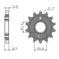 ПЕРЕДНЯ ЗІРКА GROSSKOPF CHT 2071 13 HONDA TRX 400 EX '99-'04 XR 400 '96-'06 (JTF1322.13) (-2)