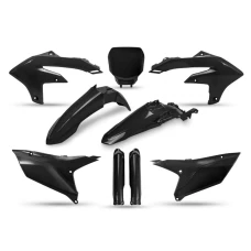 UFO 2023/08 КОМПЛЕКТ ПЛАСТІКОВ Z OSLONAMI TELESKPOW (АМОРТИЗАТОРІВ) YAMAHA YZF 450 '23-, КОЛІР ЧОРНИЙ