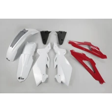 UFO ПЛАСТИК KIT 5-PARTS RED/WHITE HVA TC125/250 05-07