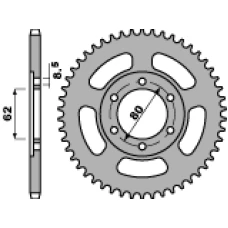 ЗАДНЯ ЗІРКА PBR 842 54 F YAMAHA XT 350 (JTR1842.54) (LANC. 428) ОТВІР 8,5MM
