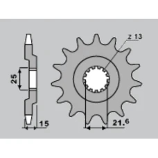 ПЕРЕДНЯ ЗІРКА CHT 528 15 KAWASAKI GPZ 750 83-89 (514-15) (JTF 514.15)