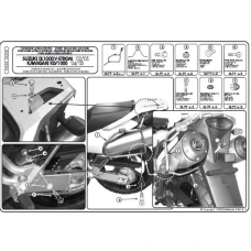 KAPPA СТЕЛАЖ KUFROW БОКОВИХ MONOKEY SUZUKI DL 1000 V-STROM (02-11), KAWASAKI KLV 1000 (04-09) - ROWNIEZ ПІД KUFRY MONOKEY RETRO-FIT K-VENTURE АЛЮМІНІЙ І K'MISSION АЛЮМІНІЙ