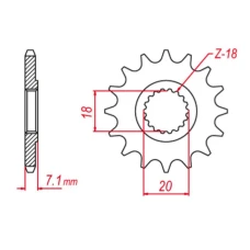 ПЕРЕДНЯ ЗІРКА GROSSKOPF CHT 432 11 SUZUKI RM 125`92-'11 (-1) (JTF427.11)