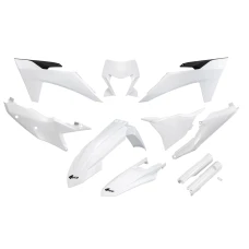 UFO 2024/11 КОМПЛЕКТ ПЛАСТІКОВ (ПОВНИЙ KIT) Z OSLONAMI ТЕЛЕСКОПІЧНИЙ (АМОРТИЗАТОРІВ) KTM EXC 150 / 250 / 300 TBI '24-'25, EXC-F 250 / 350 / 450 / 500 '24-'25 КОЛІР БІЛИЙ
