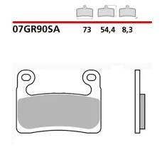 BREMBO 2026/06 КОЛОДКИ ДИСКОВІ ТОРМОЗНІ KH724 ROAD SINTER SA (SPIEK METALICZNY) (ECE R90)