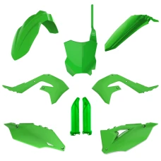 POLISPORT КОМПЛЕКТ ПЛАСТІКОВ (ПОВНИЙ KIT) KAWASAKI KXF 250 '21-'24 KXF 450 '19-'23 W КОМПЛЕКТІ TABLICA ПЕРІД (8665900001) I КРИШКИ AMORTYZAROROW (8351800005) КОЛІР ЗЕЛЕНИЙ