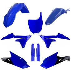 КОМПЛЕКТ ПЛАСТИКА POLISPORT (ПОВНИЙ KIT) YAMAHA YZ 250F '14-'18; YZ 450F '14-'17 В КОМПЛЕКТІ ПЕРЕДНЯ ПАНЕЛЬ (8678400003)  І КРИШКИ АМОРТИЗАТОРІВ (8352000003)  КОЛІР СИНІЙ ЧОРНИЙ
