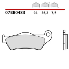 BREMBO 2026/03 КОЛОДКИ ДИСКОВІ ТОРМОЗНІ KH181 GENUINE SINTER (SPIEK METALICZNY MIESZANKA OEM) ПЕРІД/ЗАД