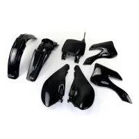 UFO ПЛАСТИК KIT 5-PARTS ЧОРНИЙ KX125/250 00-02