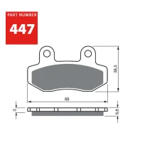 GOLDFREN ТОРМОЗНИЙ КОЛОДКИ 447 КЕРАМІЧНІ КАРБОНОВОГО AD