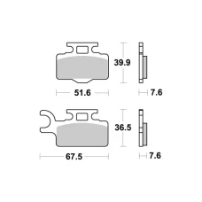 SBS BRAKEPADS КАРБОНОВОГО СРІБНИЙ