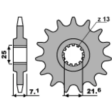 PBR ЗІРОЧКА ПЕРІД 585 15 18NC KAWASAKI ZX 6 R (07-08) (LANC. 520)