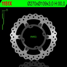 NG ДИСК ТОРМОЗНИЙ ПЕРІД KAWASAKI KXF 250/450, PLYWAJACA 270MM (270X109X3,0) 4 ОТВОРИ O SR. 9,5MM WAVE