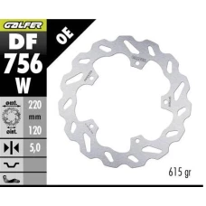 GALFER ДИСК ТОРМОЗНИЙ ЗАД BMW HP 4 '12-; M 1000R '21-; S 1000 R '14-'23; S 1000RR '09-'20 (WAVE FIXED) (220X120X5MM)