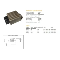 DZE РЕГУЛЯТОР НАПРУГИ SUZUKI DR 350R '90-'99, RMX 250 '89-'98 (32500-14D00) 12V/8A