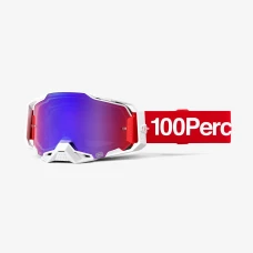 100 % ОКУЛЯРИ МОДЕЛЬ ARMEGA CORBIN - MIRROR BLUE/RED LENS - КОЛІР CZERWONY/BIALY СКЛО CZERONE/NIEBIESKIE ЗЕРКАЛО