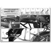 KAPPA СТЕЛАЖ KUFROW БОКОВИХ MONOKEY KAWASAKI VERSYS 650 (06-09) - ROWNIEZ ПІД KUFRY MONOKEY RETRO-FIT K-VENTURE АЛЮМІНІЙ І K'MISSION АЛЮМІНІЙ