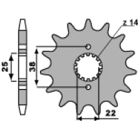 ПЕРЕДНЯ ЗІРКА PBR CHT 728 14 18NC (LANC. 530) CAGIVA ELEFANT 750 87-89
