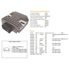 DZE РЕГУЛЯТОР НАПРУГИ HYOSUNG GA/GF/GT/GV/RX 125 '04-'11 (32800-H01-413) (12V/25A)
